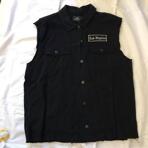 ASOS Dr Denim black jean vest (Raw cut)